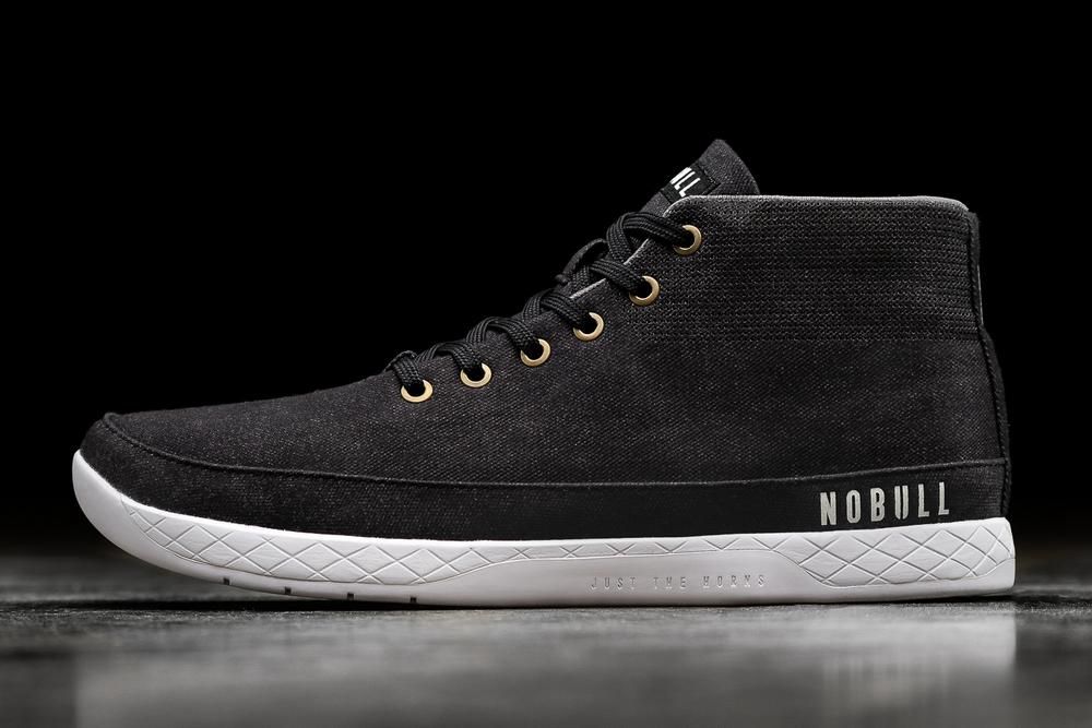 NOBULL Denim Canvas Mid Training Ayakkabı Bayan - Siyah - Turkiye (UIW-904813)